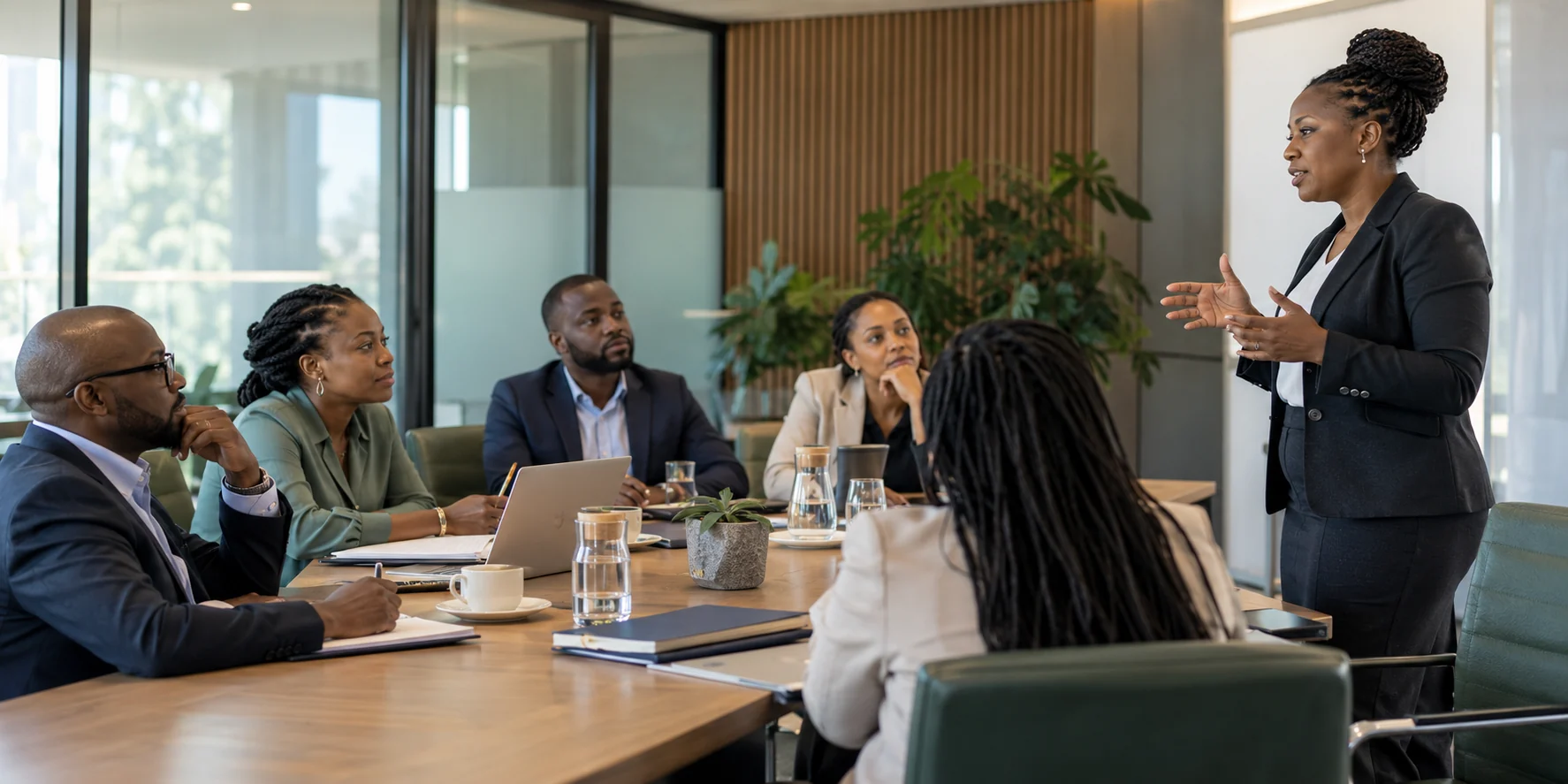 A leadership development workshop with African professionals
